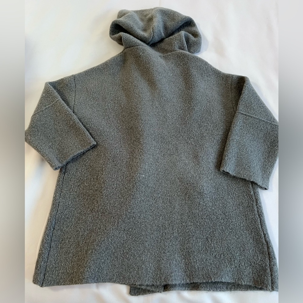 ZARA Women’s Size Medium knit ‎ Button Front cardigan  Coat Gray - Picture 8 of 8